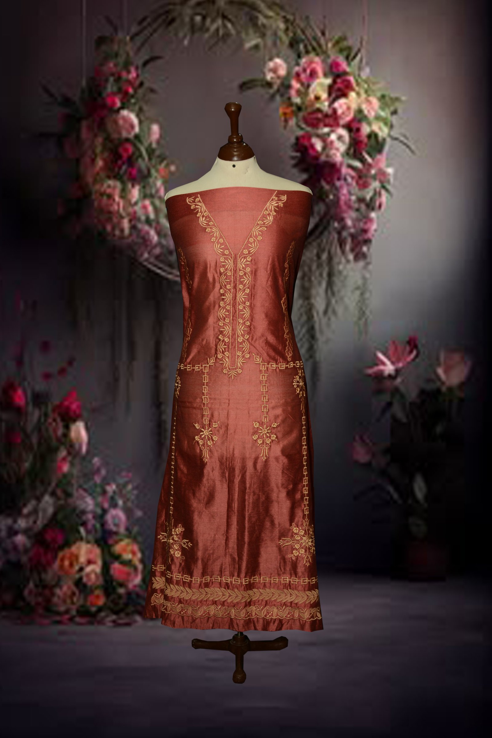 Embroidered cotton net collection